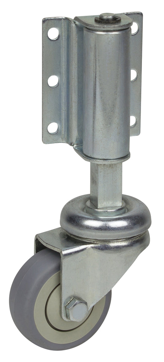Swivel Gate Castor - 50mm Rubber Wheel - Spring Loaded