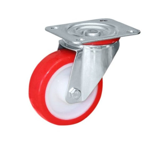 100mm Urethane Castor - Swivel Plate - 120kg Capacity