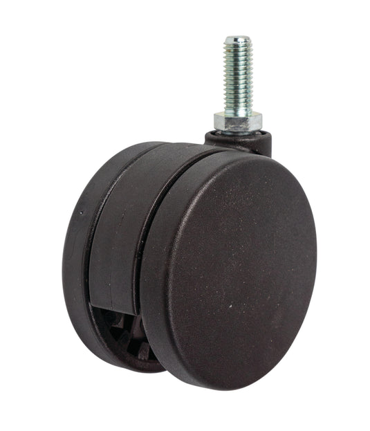 75mm Twin Wheel Nylon Castor - M10 Thread Fitting