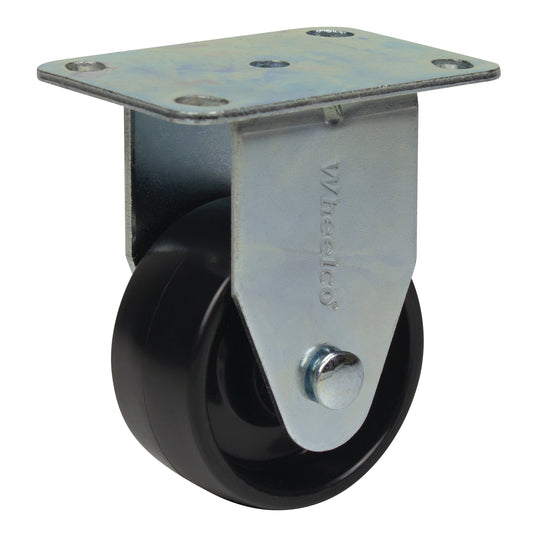 75mm Nylon Castor - Fixed Plate - 80kg Capacity