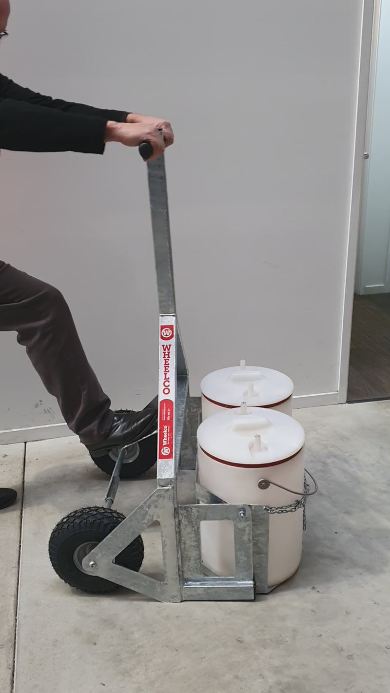 Load and play video in Gallery viewer, Heavy Duty Pivot Milk Bucket Trolley - DT502