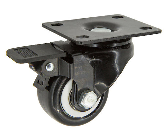 50mm Urethane Castor - Swivel Plate & Brake - 50kg Capacity