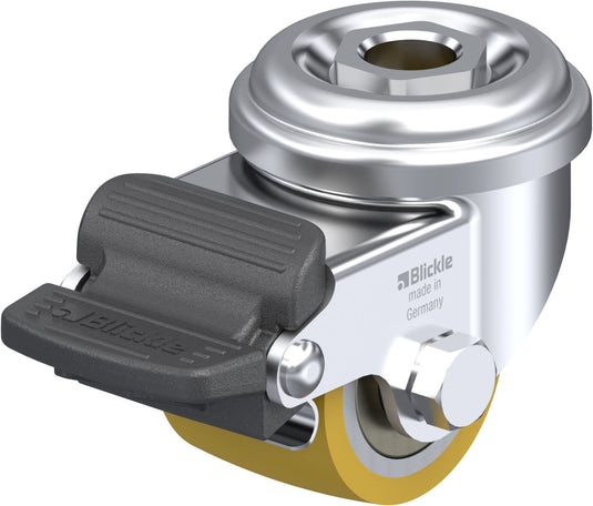 BHU - Bolt Hole & Brake Heavy Duty Low Profile 35mm Urethane Castor
