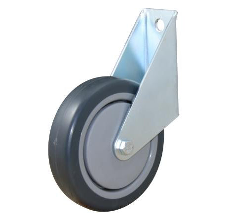 Load image into Gallery viewer, Fixed Side Mount 100mm Rubber Gate Castor
