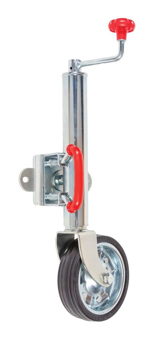 Jockey Wheel Load Capacity 300kg Bolt on Swivel bracket 200mm hole centres - JW4-2H