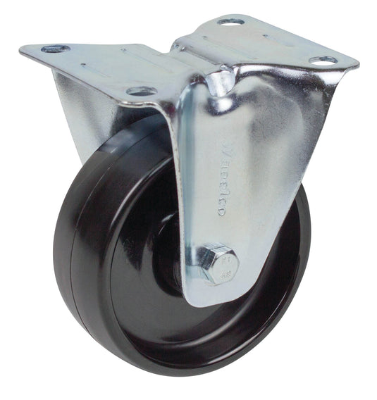 100mm Nylon Castor - Fixed Plate - 120kg Capacity