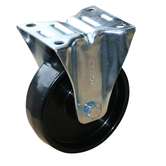 125mm Nylon Castor - Fixed Plate - 150kg Capacity