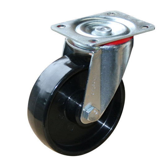 125mm Nylon Castor - Swivel Plate - 150kg Capacity