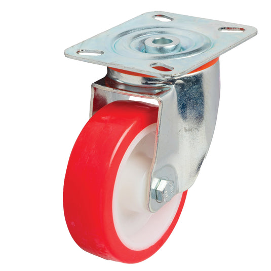 125mm Urethane Castor - Swivel Plate - 200kg Capacity