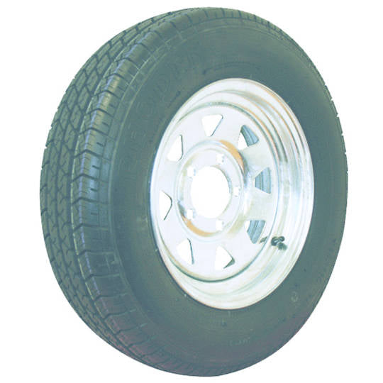 Load image into Gallery viewer, 12 inch Steel Rim Hub Mount 155x12 6 Ply Road Ribbed Tread Tyre - MW Series