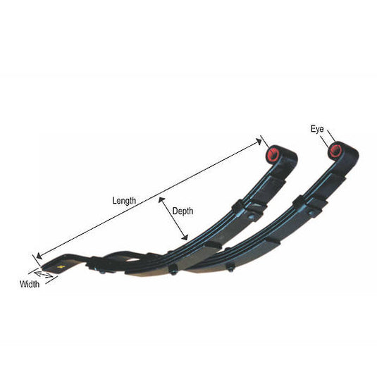 500kg Short Springs - Black Finish