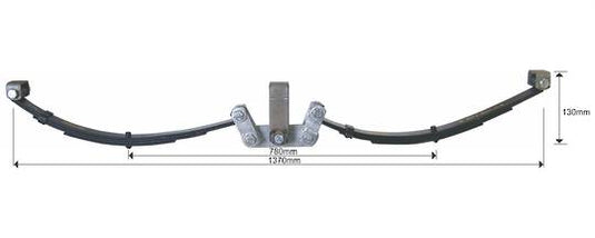 3000kg Tandem Spring Set Eye-to-Eye