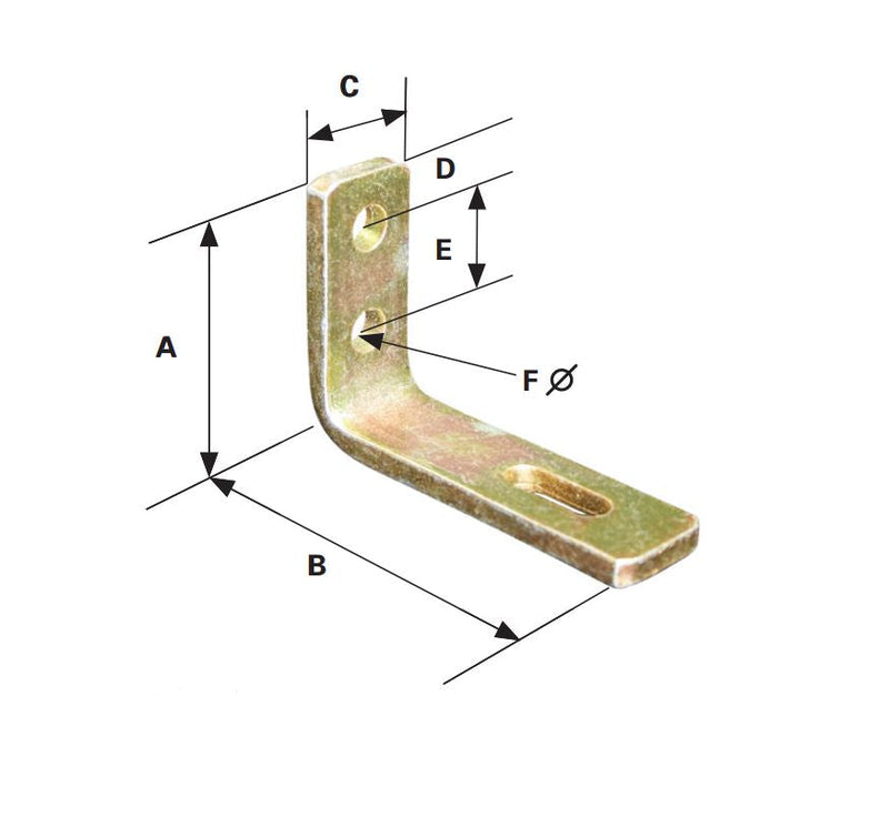 Load image into Gallery viewer, Side Fix Double Angle Support Bracket - 200 - SDB200DBLSF