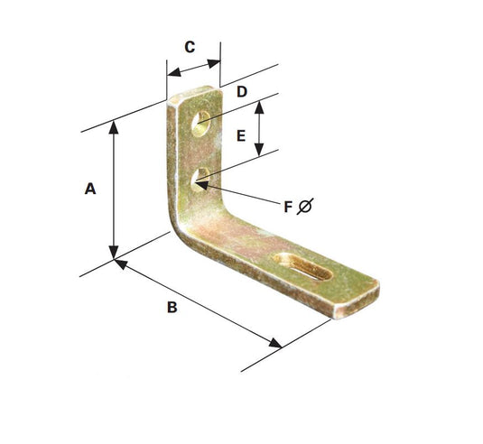 Side Fix Double Angle Support Bracket - 120 - SDB120DBLSF