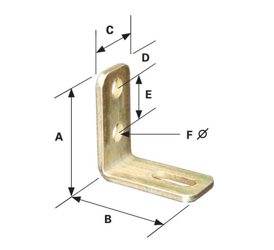 Side Fix Angle Support Bracket - 120 - SDB120ANG