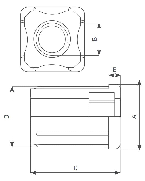 Load image into Gallery viewer, M10 Nylon Thread 26mm Width Square Tube Insert