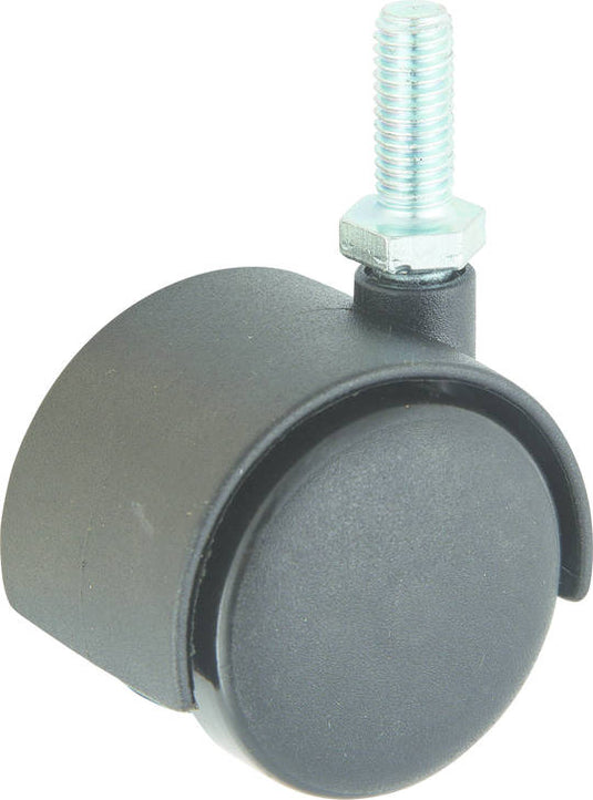 40mm Twin Wheel Nylon Castor - 5/16 BSW Thread Fitting