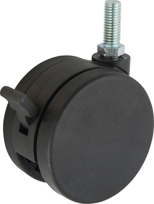 75mm Twin Wheel Nylon Castor - 3/8