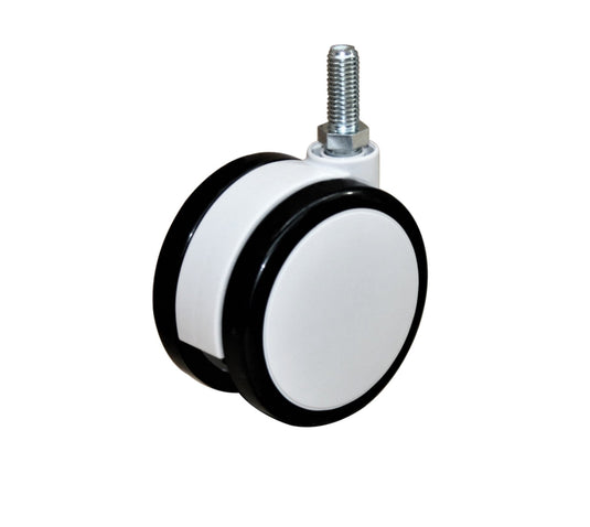 75mm Twin Wheel Urethane Castor - 3/8