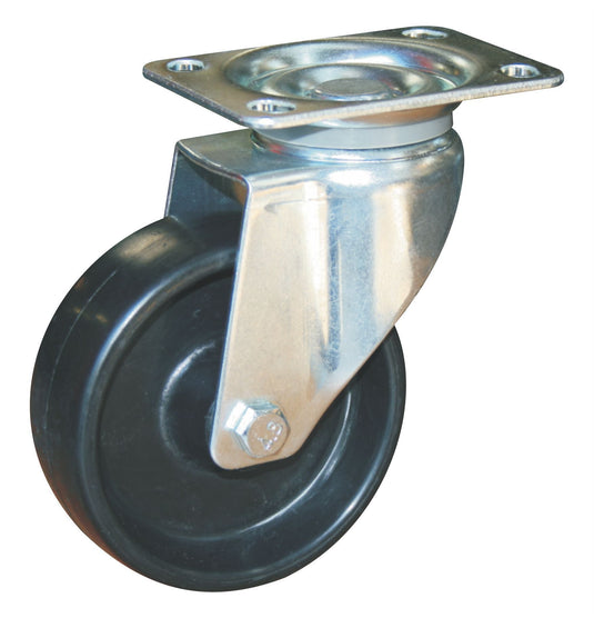 100mm Nylon Castor - Swivel Plate - 100kg Capacity