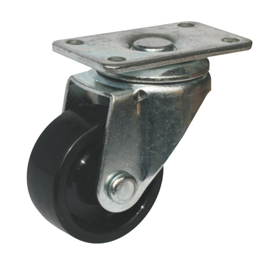 38mm Nylon Castor - Swivel Plate - 30kg Capacity