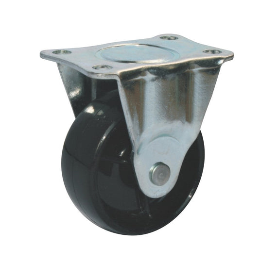 50mm Nylon Castor - Fixed Plate - 40kg Capacity