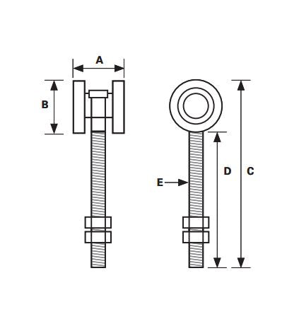 Overhead Wheeled Carriages 2 Wheels - 200 - SDC200N2
