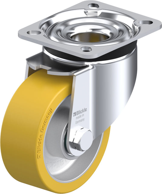 100mm Urethane Castor - Swivel Plate - 350kg Capacity