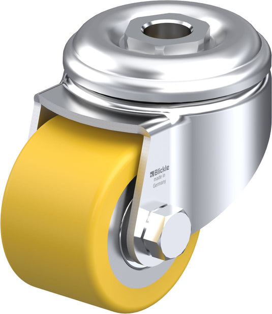 BHU - Bolt Hole Heavy Duty Low Profile 50mm Urethane Castor