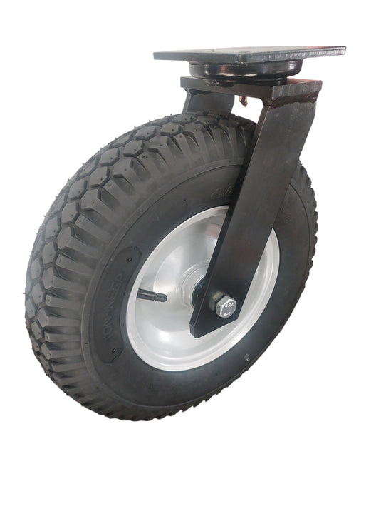 400mm Pneumatic Castor - Swivel Plate - 200kg