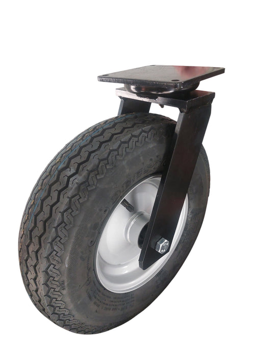 400mm HD Pneumatic Castor - Swivel Plate - 340kg