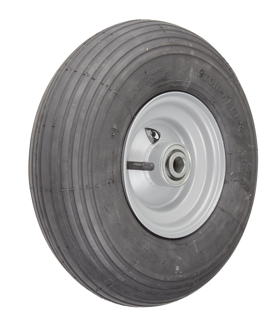 6 inch Steel Rim 400x6 Ribbed Tread Tyre Low Speed Bearing- BW Series ...