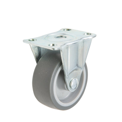 65mm Urethane Castor - Fixed Plate - 55kg Capacity