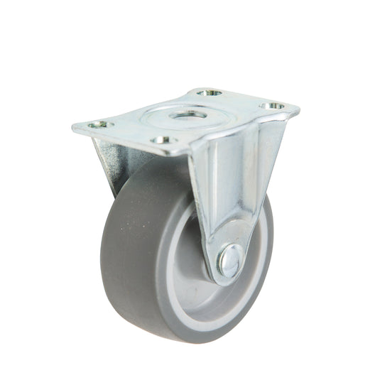 65mm Urethane Castor - Fixed Plate - 55kg Capacity