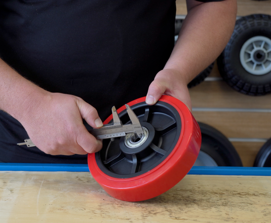 Measuring replacement wheels and castors