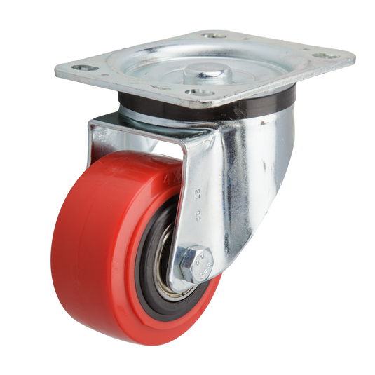 100mm Urethane Castor - Swivel Plate - 250kg Capacity