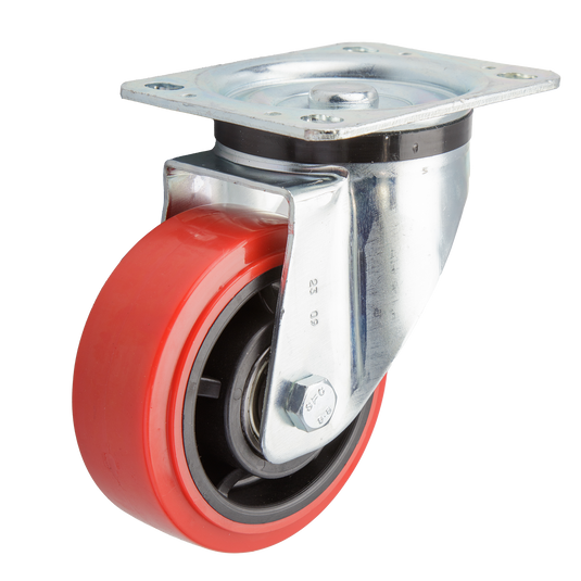 125mm Urethane Castor - Swivel Plate - 250kg Capacity