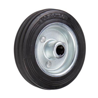 100mm Rubber Wheel - Roller Bearing - 50kg Capacity
