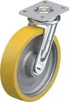 MXU - Swivel Plate 250mm Urethane & Cast Iron Hub Castor