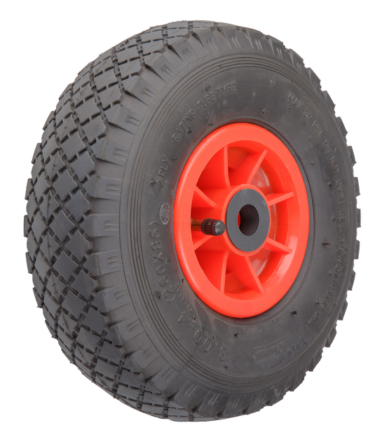 4 inch Plastic Rim 300x4 Diamond Tread Tyre - PW Series