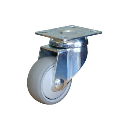 65mm Rubber Castor - Swivel Plate - 60kg Capacity