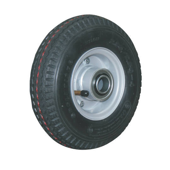 4 inch 2 piece Steel Rim 300x4 Diamond Tread Tyre Low Speed Bearing- F ...