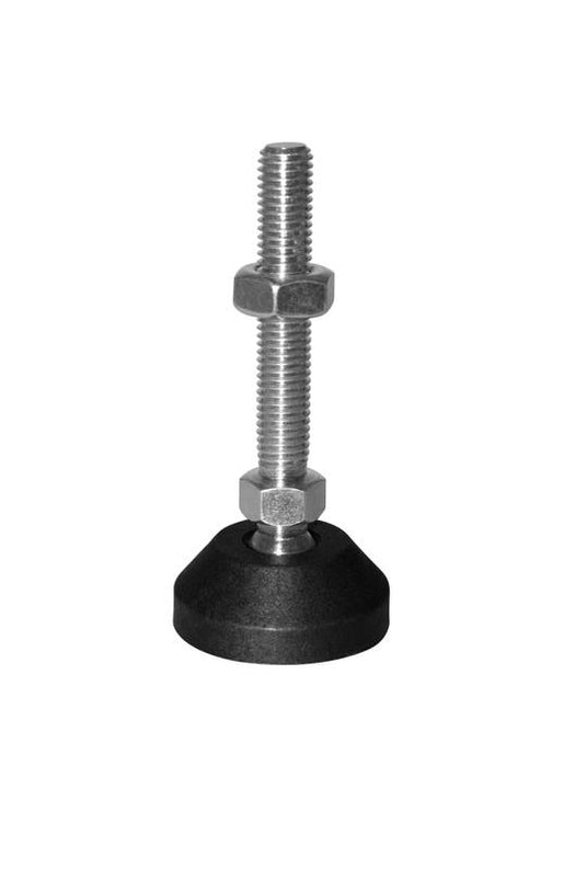 Stainless Steel Adjustable Feet Ball Jointed 40mm Diameter Base - AF-SS-40-M10x65