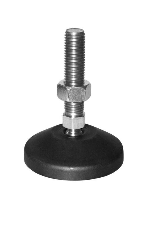 Mild Steel Adjustable Feet Ball Jointed 60mm Diameter Base - AF-Z-60-M12x65