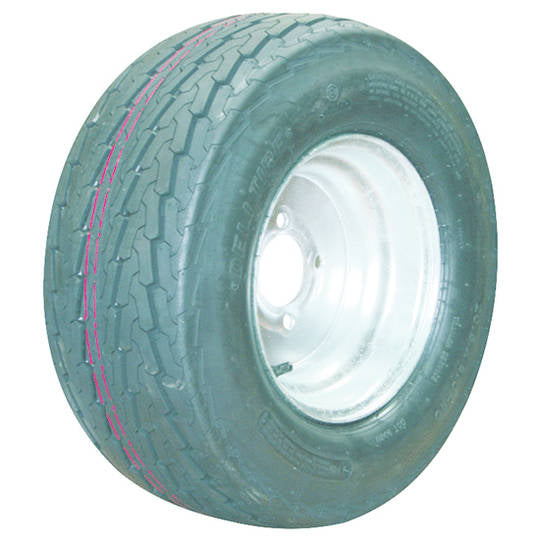10 inch Steel Rim Hub Mount 20.5x8x10 6 Ply Road Ribbed Tread Tyre - M ...