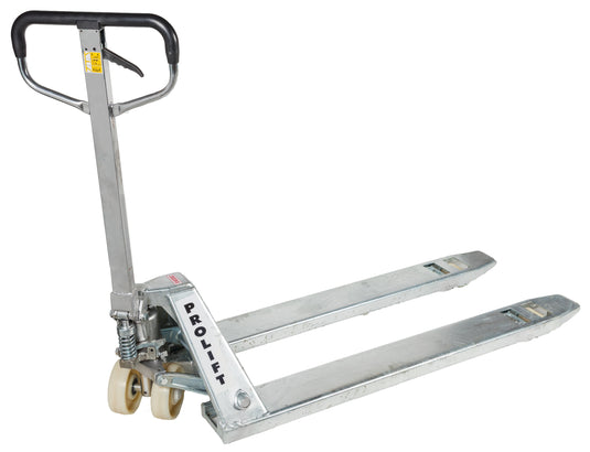 2000kg High Load Capacity Pallet Truck with Galvanised Finish For Max Protection in Damp/Corrosive Areas - PL2048-G