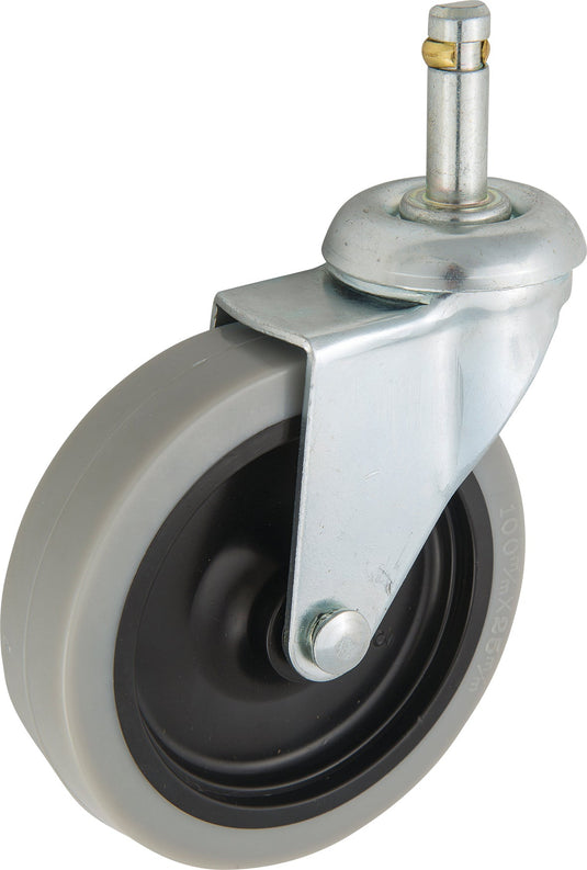 100mm Swivel Urethane Castor - 11mm x 35mm Stem Fitting